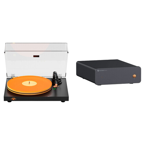 Fosi Audio Luna3 Manual Two-Speed Turntable & Box X5 Phono Turntable Preamp Kit