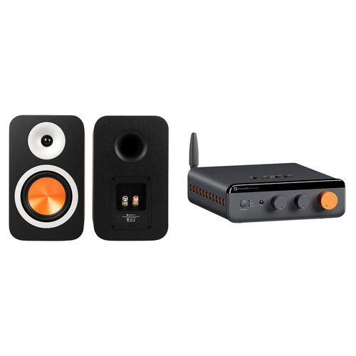 Fosi Audio SP601 2-Way Bookshelf Speakers with BT20A MAX Bluetooth Power Amp Kit (Black)