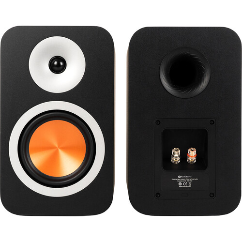 Fosi Audio SP601 Black Version 2-Way Bookshelf Speakers (Orange & White Woofers, Pair)