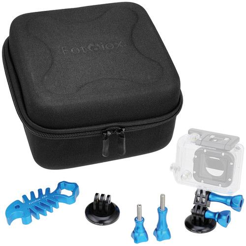 FotodioX GoTough CamCase Double Kit for GoPro HERO1, 2, 3/3+, & 4 (Blue)