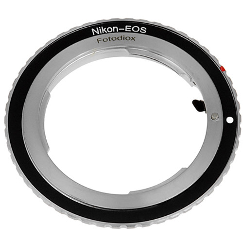 FotodioX Mount Adapter with Focus Confirmation Chip for Nikon F-Mount Lens to Canon EOS Camera
