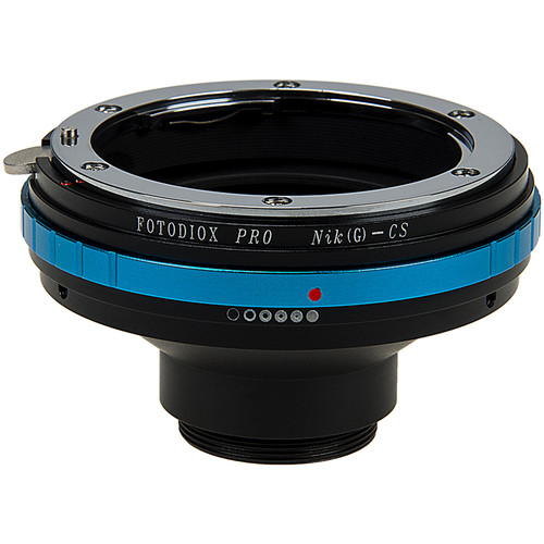 FotodioX Lens Mount Adapter with Aperture Dial (Nikon F Mount G-Type Pro to CS-Mount)