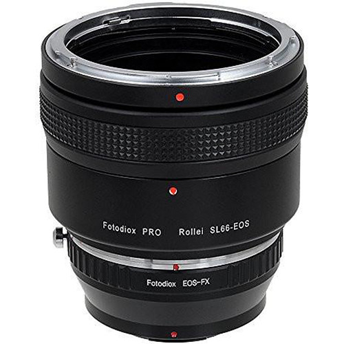 FotodioX Pro Lens Mount Double Adapter for Rollei SL66 and Canon EOS Lenses to Fuji X