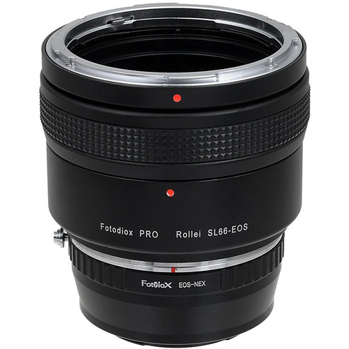 FotodioX Pro Lens Mount Double Adapter for Rollei SL66 and Canon EOS Lenses to Sony E