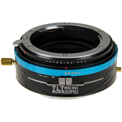 FotodioX Pro TLT ROKR Tilt-Shift Adapter for Nikon F G-Type Lens to Sony E Camera