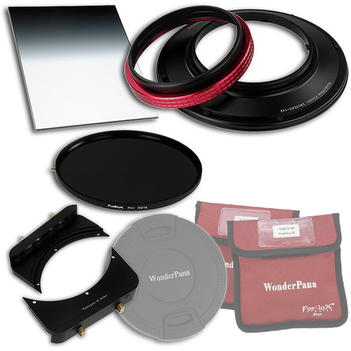 FotodioX WonderPana FreeArc Core Unit Kit for Sigma 12-24mm II Lens with 145mm Solid Neutral Density 1.2 and 6.6 x 8.5" Soft-Edge Graduated Neutral Density 0.9 Filters