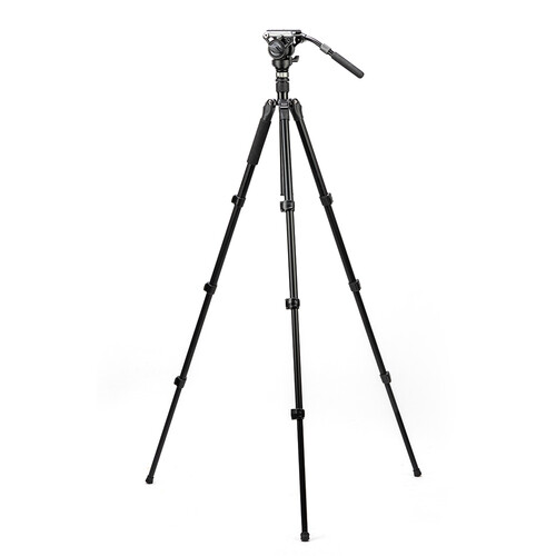 Fotopro S5i Pro Heavy-Duty Video Tripod with Fluid Head