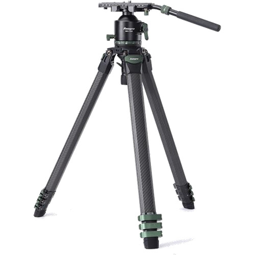 Fotopro O-10 Carbon Fiber Tripod with MH-13Q Ball Head (Black/Green)