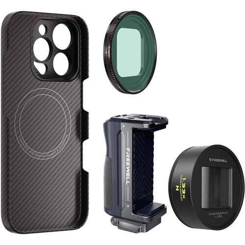 Freewell Pro Filmmaker Cine Pro Kit for iPhone 16 Pro Max with 1.33x Anamorphic Lens (Neutral)