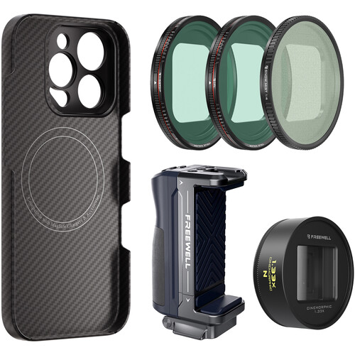 Freewell Pro Filmmaker Mega Kit for iPhone 16 Pro Max with 1.33x Anamorphic Lens (Neutral)