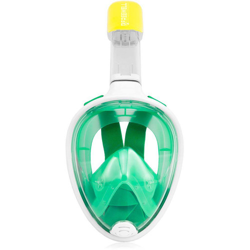 Freewell Full-Face Snorkeling Mask with Action Camera Mount (L/XL, Green)