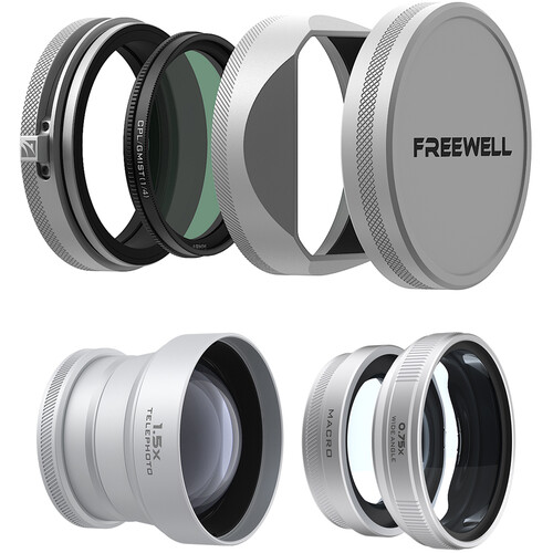 Freewell Pro Lens Kit for FUJIFILM X100V/VI Cameras (Silver)
