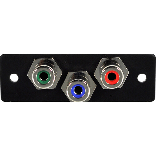 FSR IPS-V230S 3-RCA (R/G/B) to 3-RCA Bulkhead Video Insert (Labeled, Black)