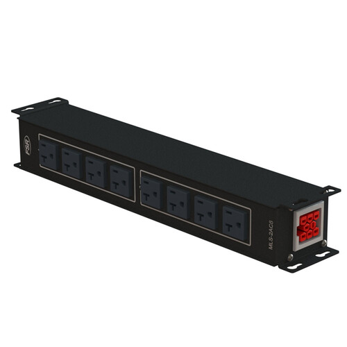 FSR 20A Power Distribution Box with 8 AC Receptacles, 1 Modular Plug & Socket