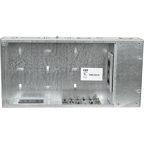 FSR Flat Panel Display Wall Box with Decora & Duplex Cover Plates (3", White)