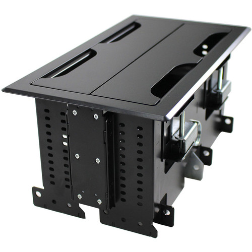 FSR Rectangular Table Box for 4 T6 Large Brackets / Up to 16 TBRT Cable Retractors (Black)