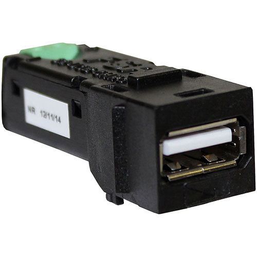 FSR Snap-In Module-Style USB Type-A Universal Charging Port (Black)