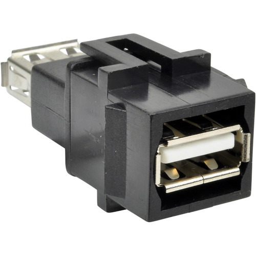 FSR USB A Pass Thru Snap-In Connector (Black)