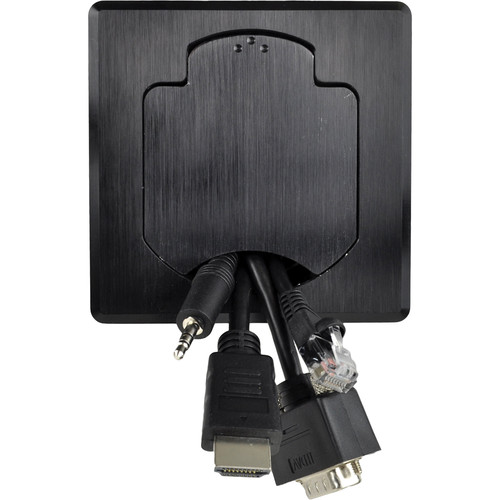 FSR T3-PC1DCP 3.5" Cable Pull Square Table Box (Black)
