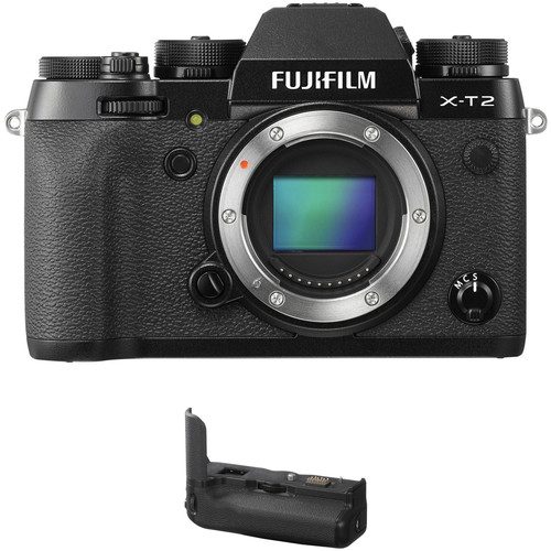 FUJIFILM X-T2 Mirrorless Digital Camera Body with Battery Grip Kit (Black)