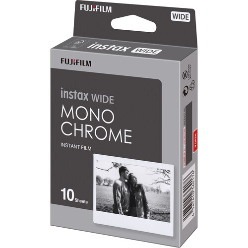 FUJIFILM instax Wide Monochrome Instant Film (10 Exposures, Expiration 07/26)