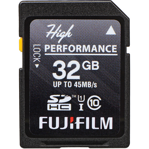 FUJIFILM 32GB High Performance UHS-I SDHC Memory Card 600013603