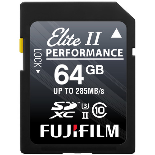 FUJIFILM 64GB Elite II Performance UHS-II SDXC Memory 600016120