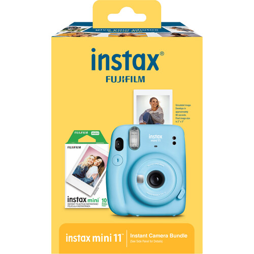 FUJIFILM INSTAX MINI 11 Instant Camera Holiday Bundle (Sky Blue)