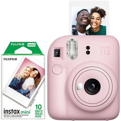 FUJIFILM instax mini 12 Instant Film Camera Bundle (Blossom Pink)