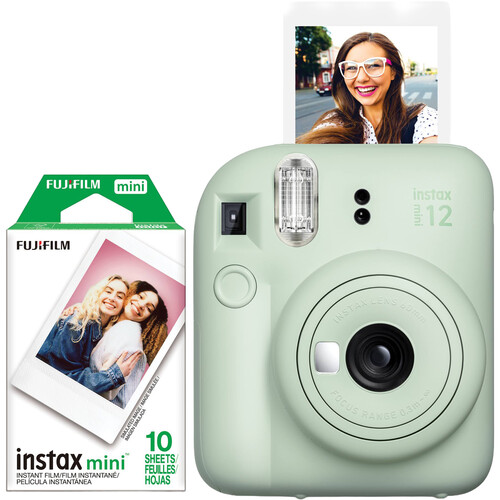 FUJIFILM instax mini 12 Instant Film Camera Bundle (Mint Green)