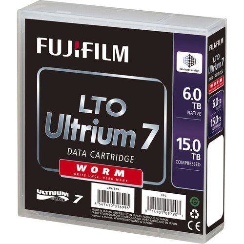 FUJIFILM 6TB LTO Ultrium-7 Barcode Labeled WORM Data Cartridge