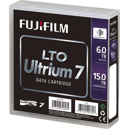 FUJIFILM 6TB LTO Ultrium-7 Barcode Labeled Data Cartridge (20-Tape Library Pack)