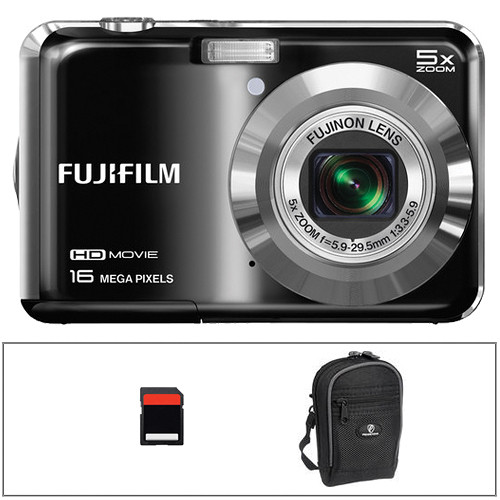 FUJIFILM FinePix AX660 Digital Camera Basic Kit (Black) B&H
