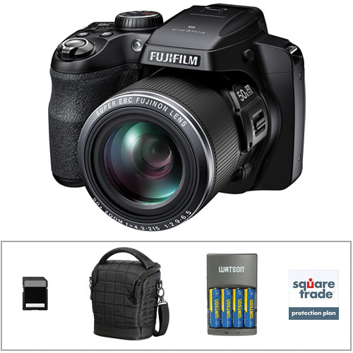 FUJIFILM FinePix S9200 Digital Camera Deluxe Kit (Black)