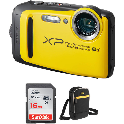 FUJIFILM FinePix XP120 Digital Camera Basic Kit (Yellow)