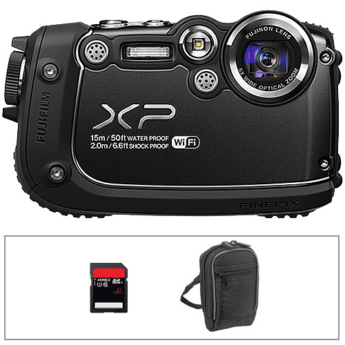 FUJIFILM FinePix XP200 Digital Camera Basic Kit (Black)