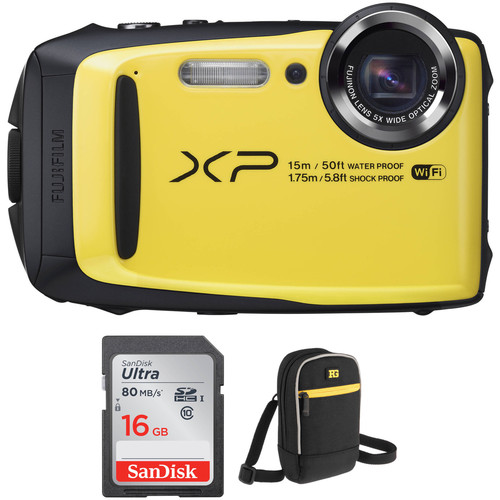 FUJIFILM FinePix XP90 Digital Camera Basic Kit (Yellow)