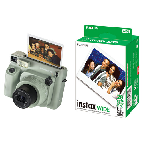 FUJIFILM instax WIDE 400 Instant Film Camera with Film Kit (20 Exposures)