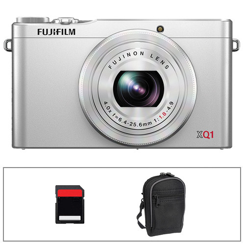 FUJIFILM Fujifilm XQ1 Digital Camera Basic Kit (Silver) B&H