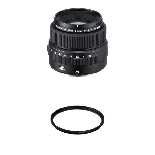 FUJIFILM GF 63mm f/2.8 R WR Lens with UV Filter Kit