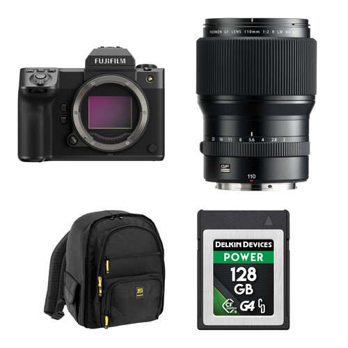 FUJIFILM GFX 100II Medium Format Mirrorless Camera with 110mm f/2 Lens and Basic Bundle