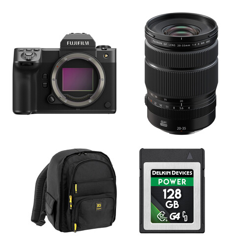 FUJIFILM GFX 100II Medium Format Mirrorless Camera with 20-35mm f/4 Lens and Basic Bundle