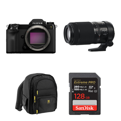 FUJIFILM GFX 100S II Medium Format Mirrorless Camera with 100-200mm f/5.6 Lens and Basic Bundle