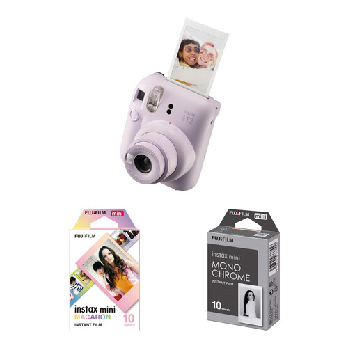 FUJIFILM instax mini 12 Instant Film Camera with Film Kit (Lilac Purple)