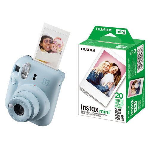 FUJIFILM instax mini 12 Instant Film Camera with Film Kit (Pastel Blue, 20 Exposures)