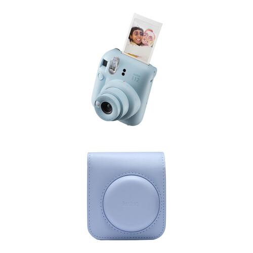 FUJIFILM instax mini 12 Instant Film Camera with Case Kit (Pastel Blue)