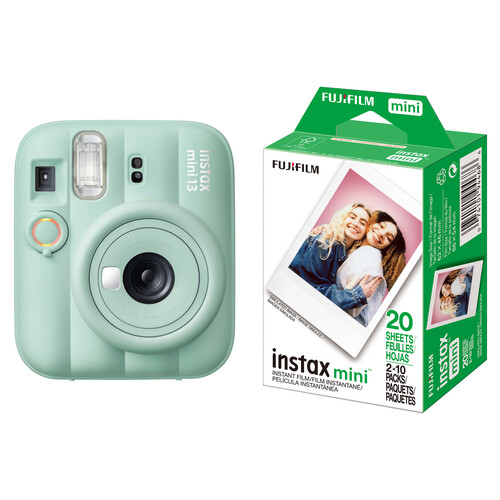 FUJIFILM instax mini 13 Instant Film Camera with Color Film Kit (Lagoon Green, 20 Exposures)