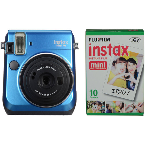 FUJIFILM INSTAX Mini 70 Instant Film Camera with Single Pack of