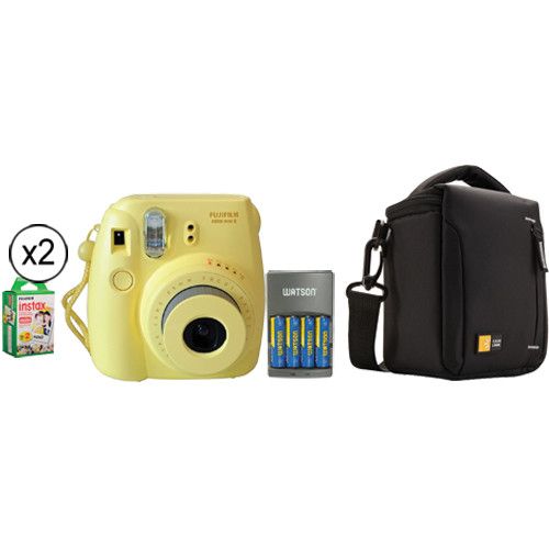 FUJIFILM instax mini 8 Instant Film Camera Deluxe Kit (Yellow)