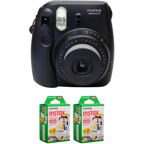 FUJIFILM instax mini 8 Instant Film Camera with Two Twin Packs